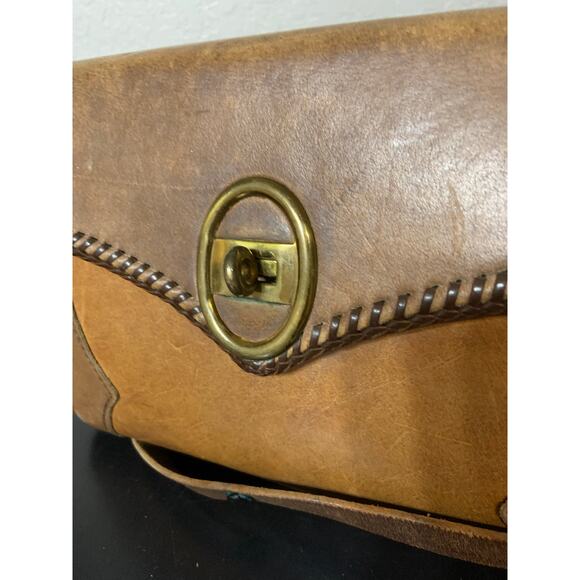 VTG Joo Kay Hand Tooled Western Cowgirl Festival Aztec Grunge Boho Leather Twee - Picture 13 of 16